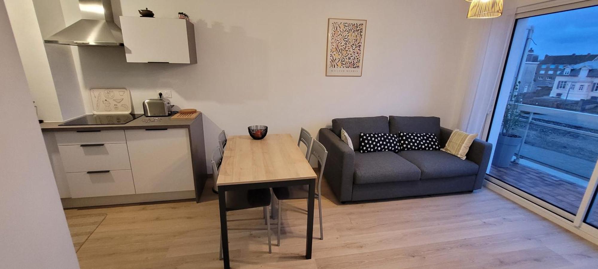 Une Jolie Vue - Appt 2 Pieces Vue Mer Balcon Sud Wimereux Exterior photo